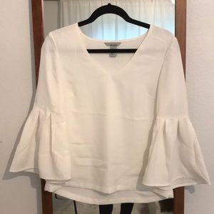 White H&M bell sleeve blouse